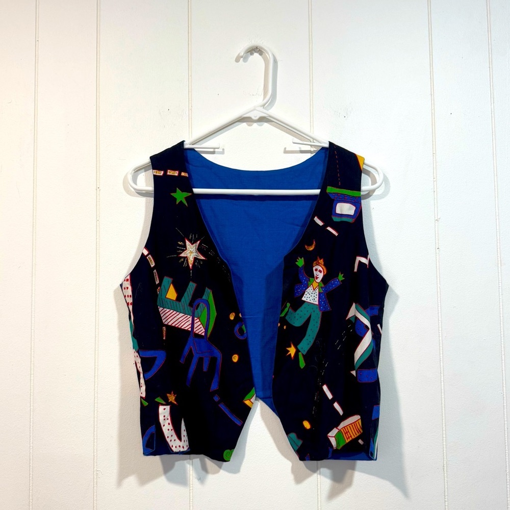 Vintage Women’s Whimsical Dance Letters Vest